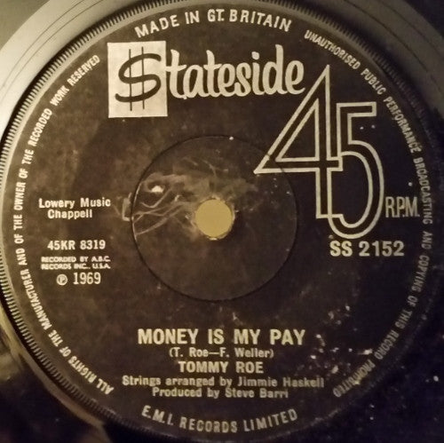Tommy Roe : Heather Honey / Money Is My Pay (7")