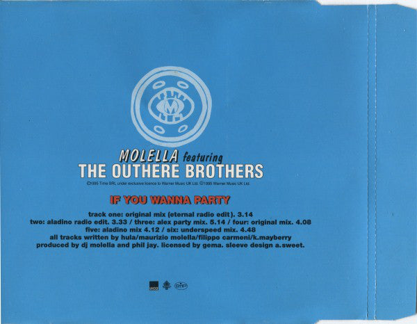 Molella Featuring The Outhere Brothers : If You Wanna Party (CD, Single)