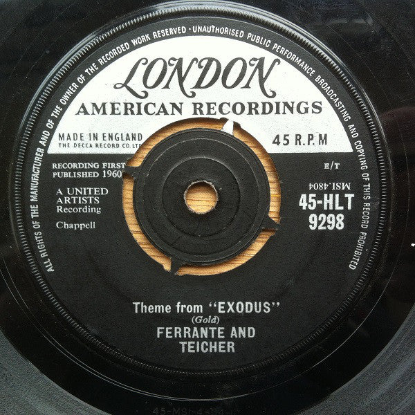 Ferrante And Teicher* : Theme From "Exodus" (7", Single)