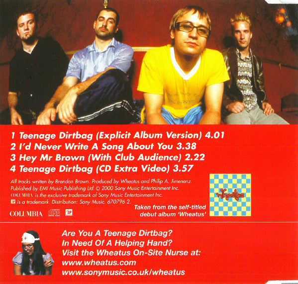 Wheatus : Teenage Dirtbag (CD, Single, Enh)