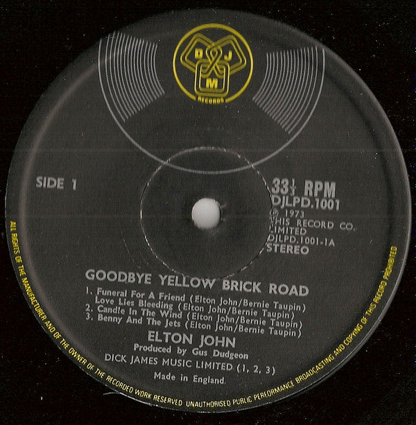 Elton John : Goodbye Yellow Brick Road (2xLP, Album, Tri)