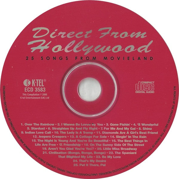 Various : Direct From Hollywood (25 Songs From Movieland) (CD, Comp)