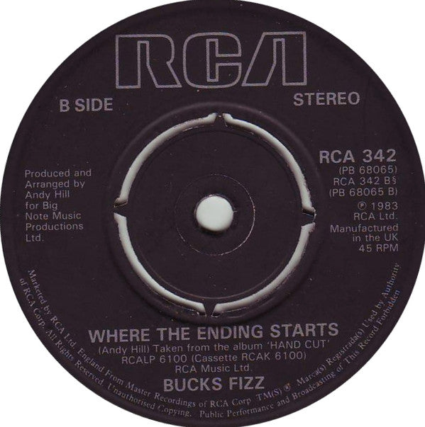 Bucks Fizz : When We Were Young (7", Single, 4 P)