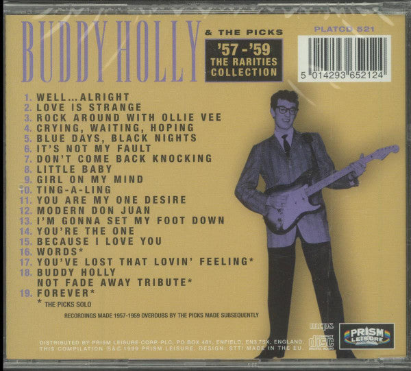 Buddy Holly & The Picks : '57 - '59 The Rarities Collection (CD, Comp, P/Unofficial)