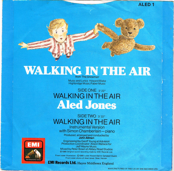 Aled Jones : Walking In The Air (7", Single)