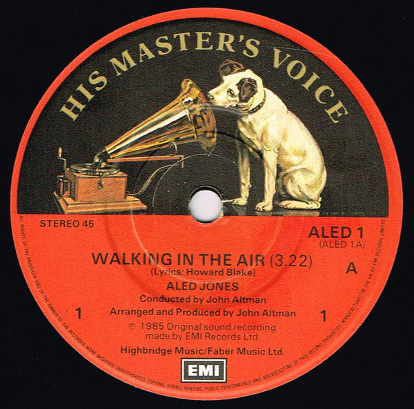 Aled Jones : Walking In The Air (7", Single)