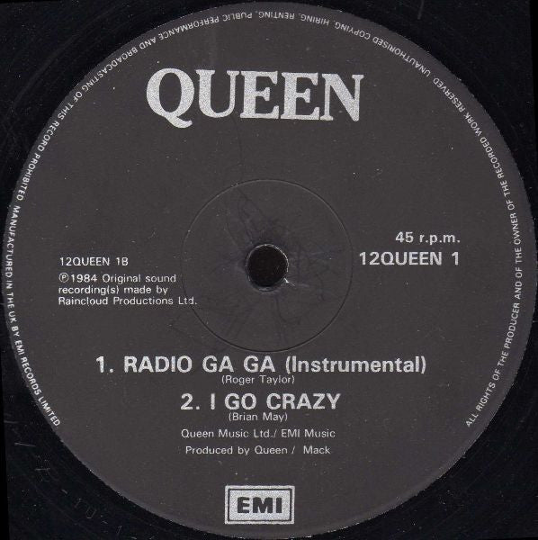 Queen : Radio Ga Ga (12", Single)