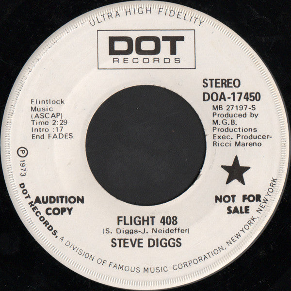 Steve Diggs : Flight 408 (7", Promo)