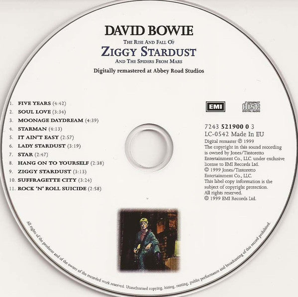 David Bowie : The Rise And Fall Of Ziggy Stardust And The Spiders From Mars (CD, Album, Enh, RE, RM, RP)