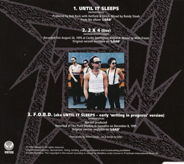 Metallica : Until It Sleeps (CD, Single, CD1)