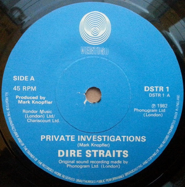 Dire Straits : Private Investigations (7", Single, Pap)