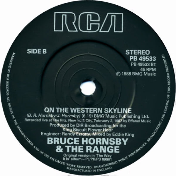 Bruce Hornsby And The Range : Look Out Any Window (7", Single)