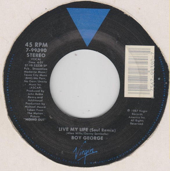 Boy George : Live My Life (7")