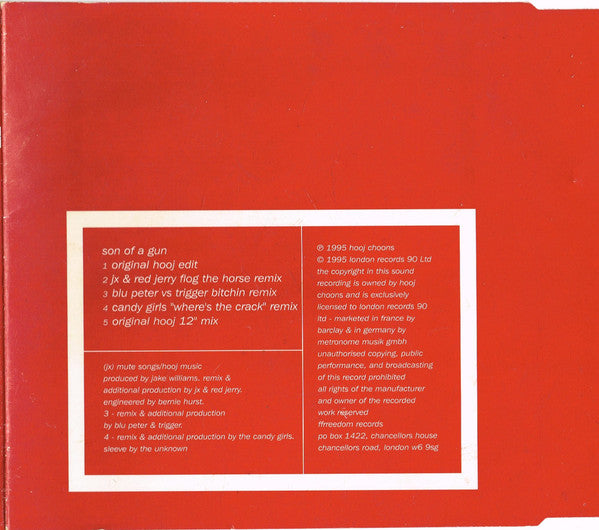 JX : Son Of A Gun (CD, Single)