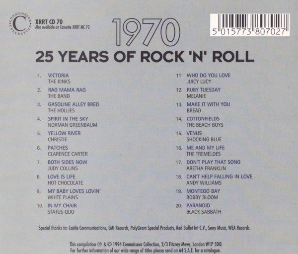 Various : 25 Years Of Rock 'N' Roll 1970 (CD, Comp, RE)