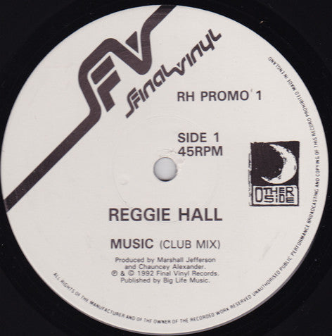 Reggie Hall : Music (12", Promo)