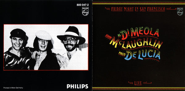 John McLaughlin, Al Di Meola, Paco De Lucia* : Friday Night In San Francisco (CD, Album, RE)