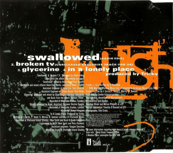 Bush : Swallowed (CD, Single, CD1)