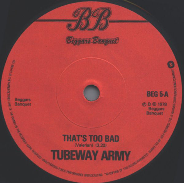 Tubeway Army : That's Too Bad / Bombers (2x7", Single, Comp)