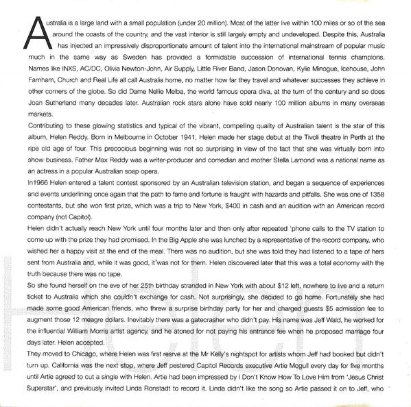 Helen Reddy : The Very Best Of Helen Reddy (CD, Comp)