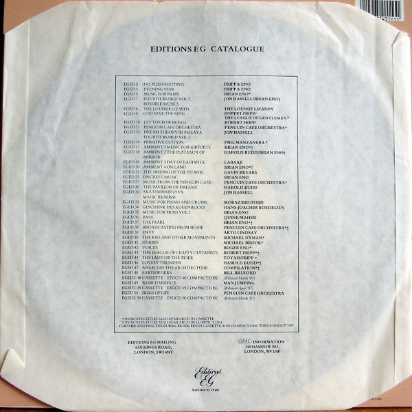 Penguin Cafe Orchestra : Penguin Cafe Orchestra (LP, Album, RE)