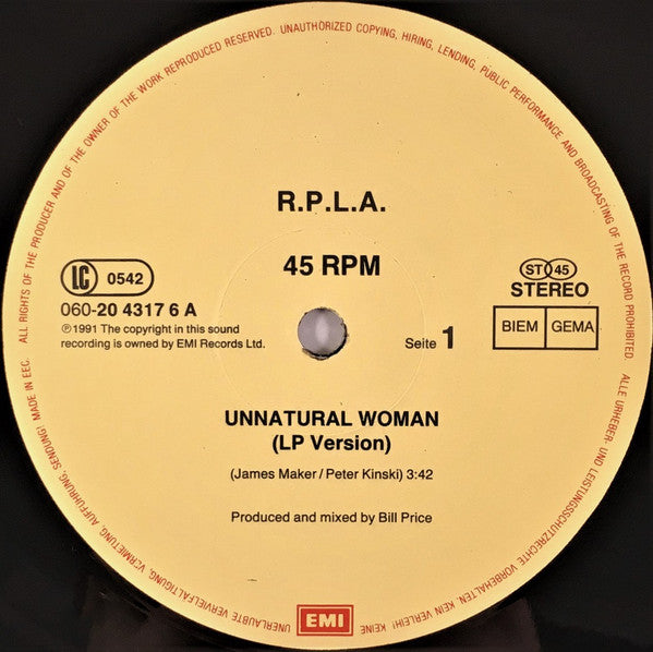 RPLA : Unnatural Woman (12")