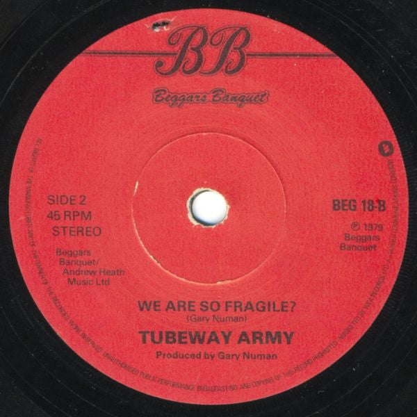 Tubeway Army : Are 'Friends' Electric? (7", Single, M/Print, Lab)