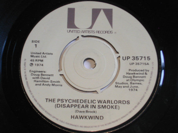 Hawkwind : The Psychedelic Warlords (Disappear In Smoke) (7")