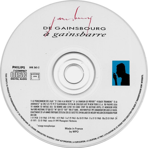 Serge Gainsbourg : De Gainsbourg À Gainsbarre (2xCD, Comp)