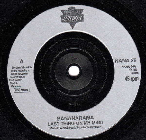 Bananarama : Last Thing On My Mind (7", Single)