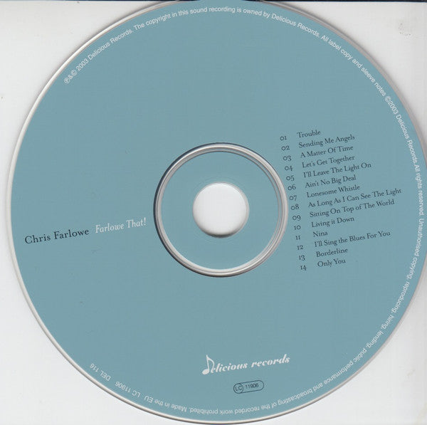 Chris Farlowe : Farlowe That! (CD, Album)