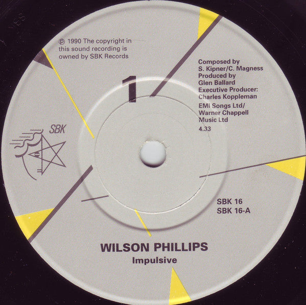 Wilson Phillips : Impulsive (7", Single)