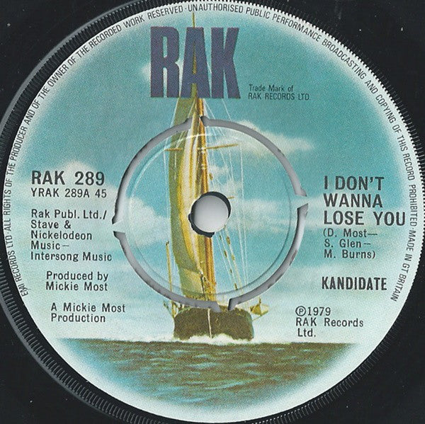 Kandidate : I Don't Wanna Lose You (7", Single, Com)