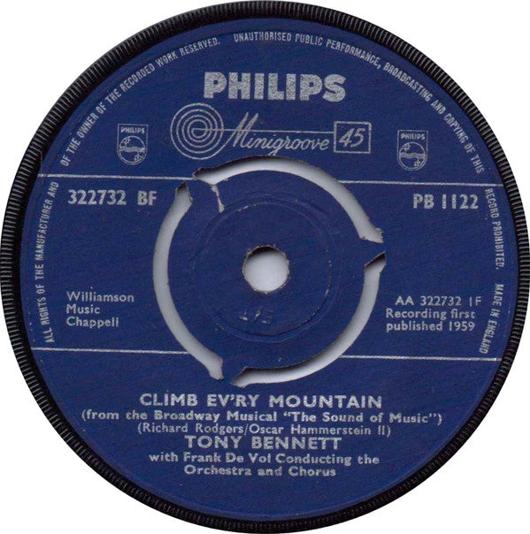 Tony Bennett : Climb Ev'ry Mountain (7")