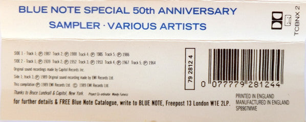 Various : Blue Note Special 50th Anniversary Sampler (Cass, Comp, Smplr)