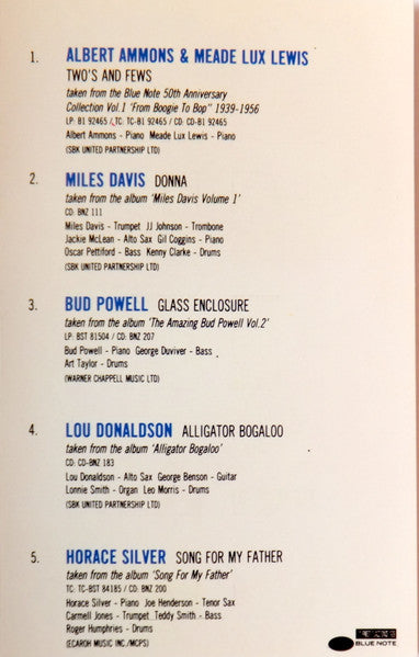 Various : Blue Note Special 50th Anniversary Sampler (Cass, Comp, Smplr)