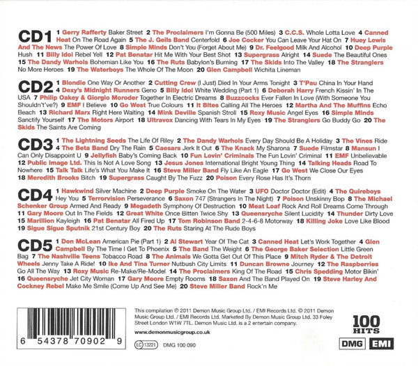 Various : 100 Hits Driving Rock (5xCD, Comp + Box)