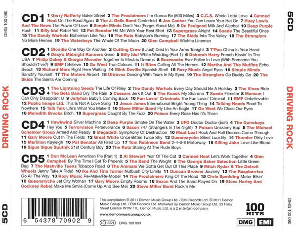 Various : 100 Hits Driving Rock (5xCD, Comp + Box)
