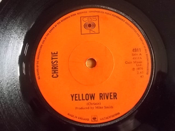 Christie : Yellow River (7", Single, Sol)