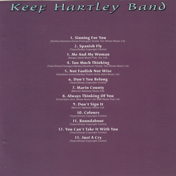 The Keef Hartley Band : Not Foolish Not Wise (CD, Album, Comp)