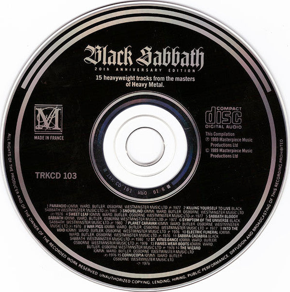 Black Sabbath : Backtrackin' - 20th Anniversary Edition (CD, Album, Comp)