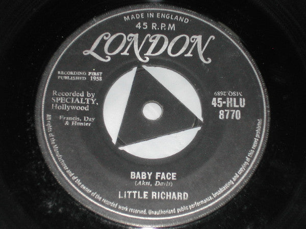 Little Richard : Baby Face (7", Single, Tri)