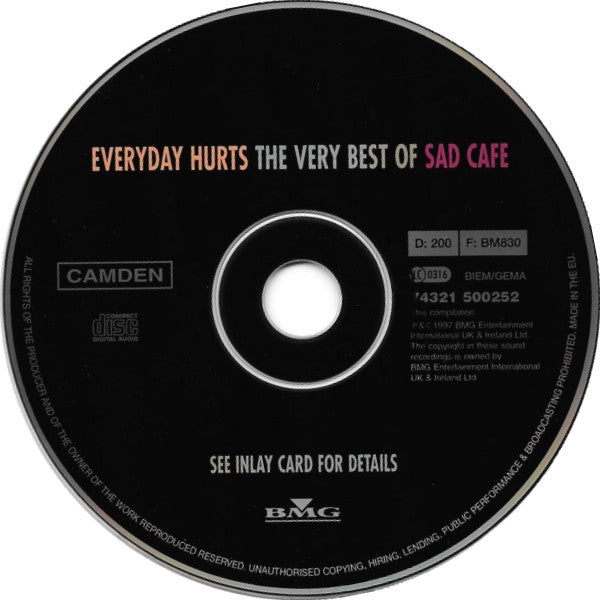 Sad Café : Everyday Hurts: The Very Best Of Sad Café (CD, Comp)