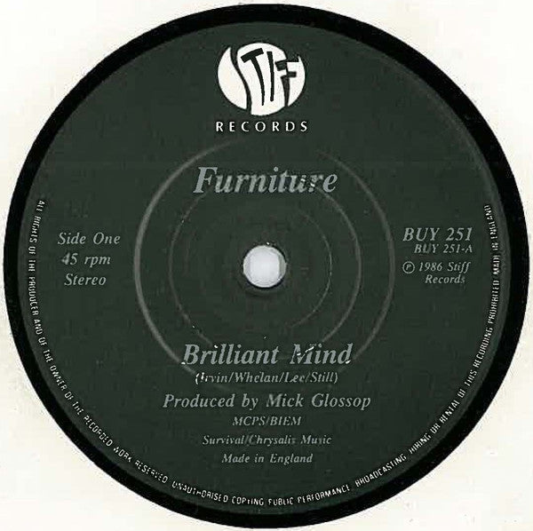 Furniture : Brilliant Mind (7", Single)