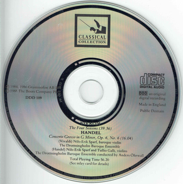 Antonio Vivaldi / Georg Friedrich Händel : The Four Seasons / Concerto Grosso (CD, Comp)