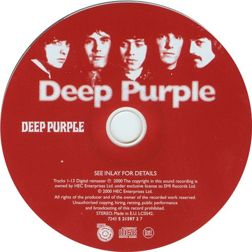 Deep Purple : Deep Purple (CD, Album, RE, RM, RP)
