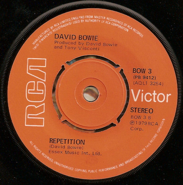 David Bowie : DJ (7", Single, Uto)