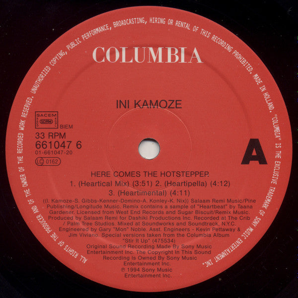 Ini Kamoze : Here Comes The Hotstepper (12", Single)