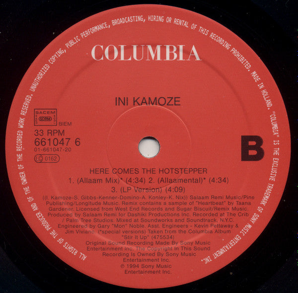 Ini Kamoze : Here Comes The Hotstepper (12", Single)