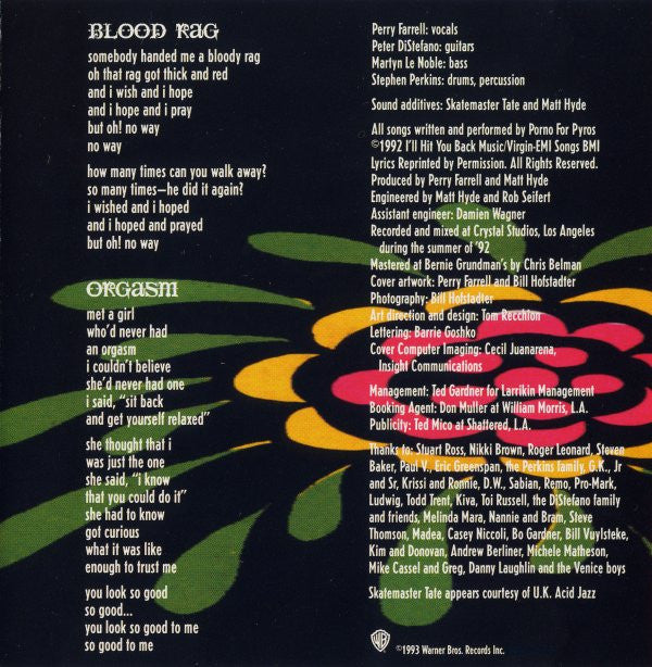 Porno For Pyros : Porno For Pyros (CD, Album)